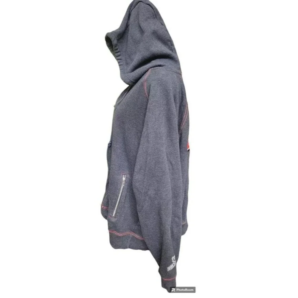 Dale Earnhardt Jr Gray Hoodie XL Embroidered Full Zip 88 Nascar Over The Wall - Picture 6 of 11